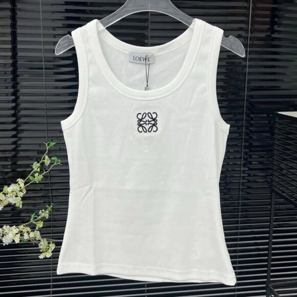 Loewe Ivory Tank Top with Logo - Picture 1 of 5